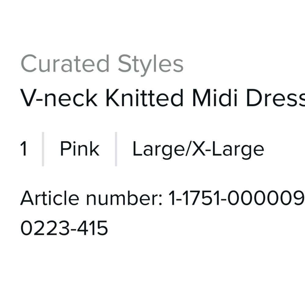 V-neck Knitted Midi Dress European brand NOT FOR SALE - Picture 8 of 9